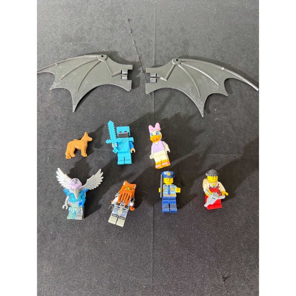LEGO Minifigure Lot 6pc Multicolor‎ EUC Minecraft Disney Chima Atlantis Wings